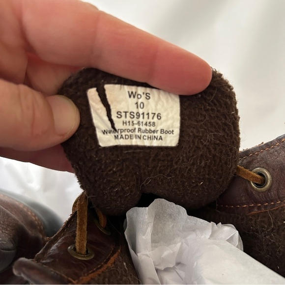 Sperry Saltwater Duck Boot Brown Leather Size 10 - Picture 5 of 12